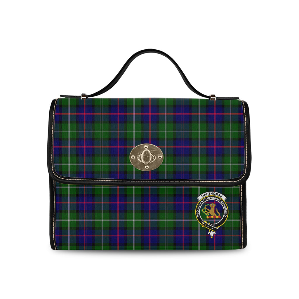 macthomas-modern-tartan-leather-strap-waterproof-canvas-bag-with-family-crest