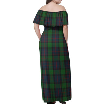 MacWilliam (McWilliam) Tartan Off Shoulder Long Dress