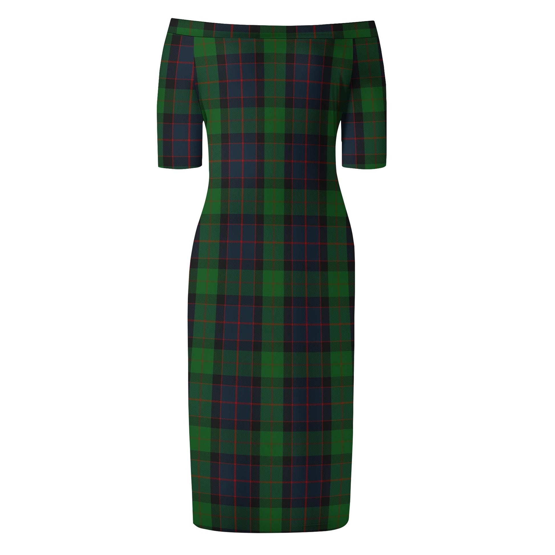 MacWilliam Tartan Off Shoulder Lady Dress - Tartanvibesclothing