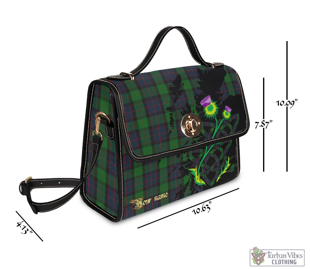Tartan Vibes Clothing MacWilliam Tartan Waterproof Canvas Bag with Scotland Map and Thistle Celtic Accents