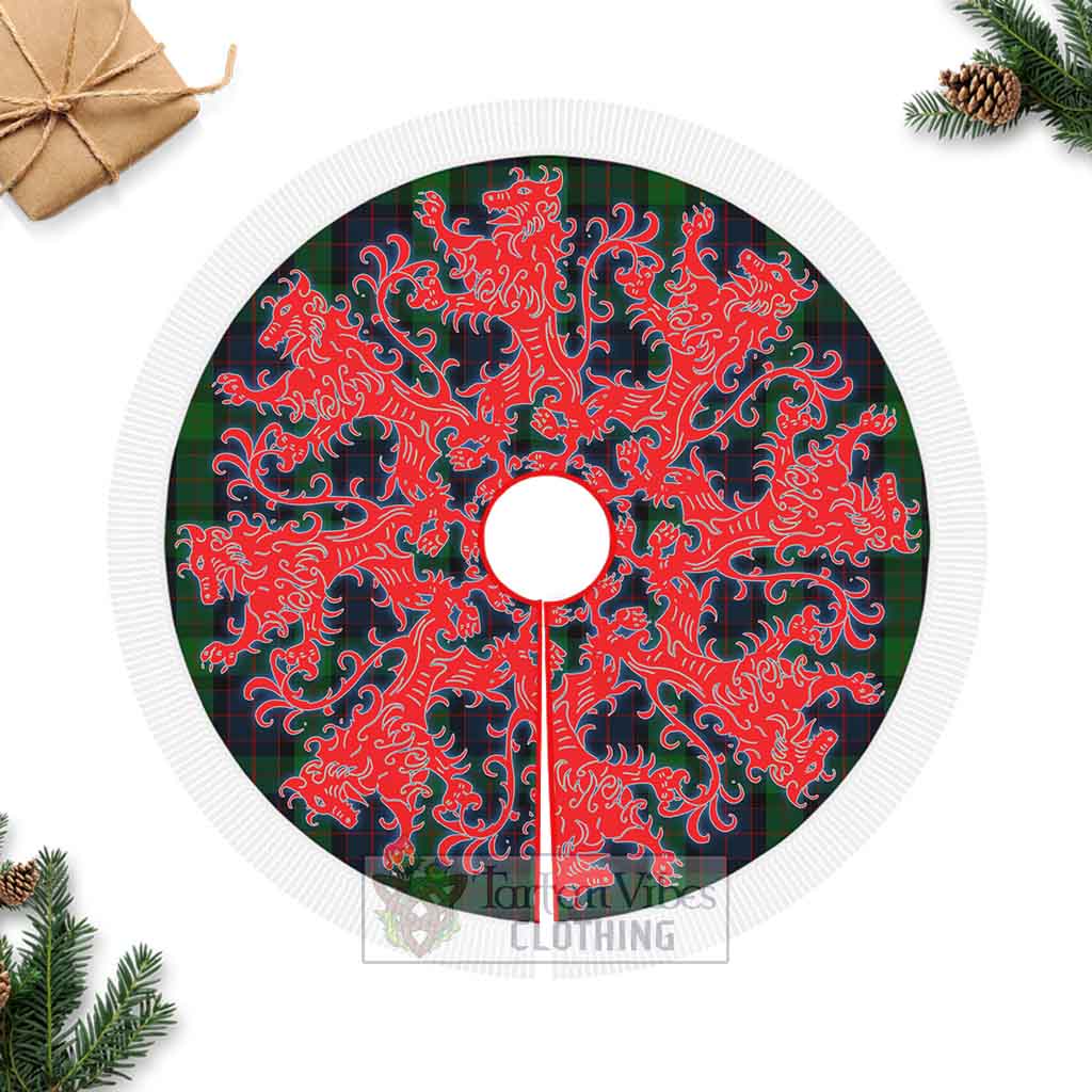 MacWilliam (McWilliam) Tartan Christmas Tree Skirt Lion Rampant Style Fringed Tree Skirts - Tartan Vibes Clothing