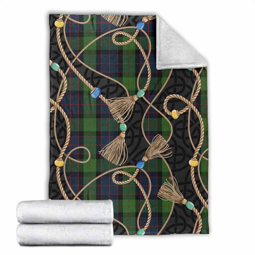MacWilliam (McWilliam) Scottish Tartan Twisted Ropes Stylized Blanket X-Large 59 x 79 inches 150 x 200 cm - Tartan Vibes Clothing