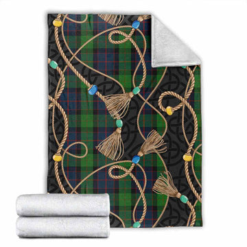 MacWilliam (McWilliam) Scottish Tartan Twisted Ropes Stylized Blanket X-Large 59 x 79 inches 150 x 200 cm - Tartan Vibes Clothing