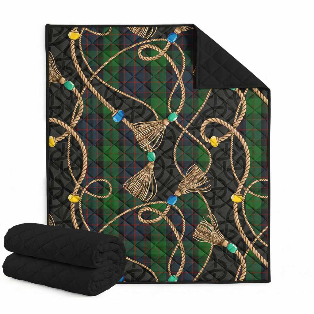 MacWilliam (McWilliam) Scottish Tartan Twisted Ropes Stylized Premium Quilt Super King Quilt 91" x 110" - Tartan Vibes Clothing