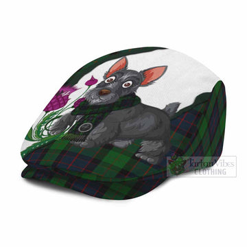 MacWilliam (McWilliam) Scottish Terrier Tartan Flat Cap, Jeff Cap Thistle Heritage Art
