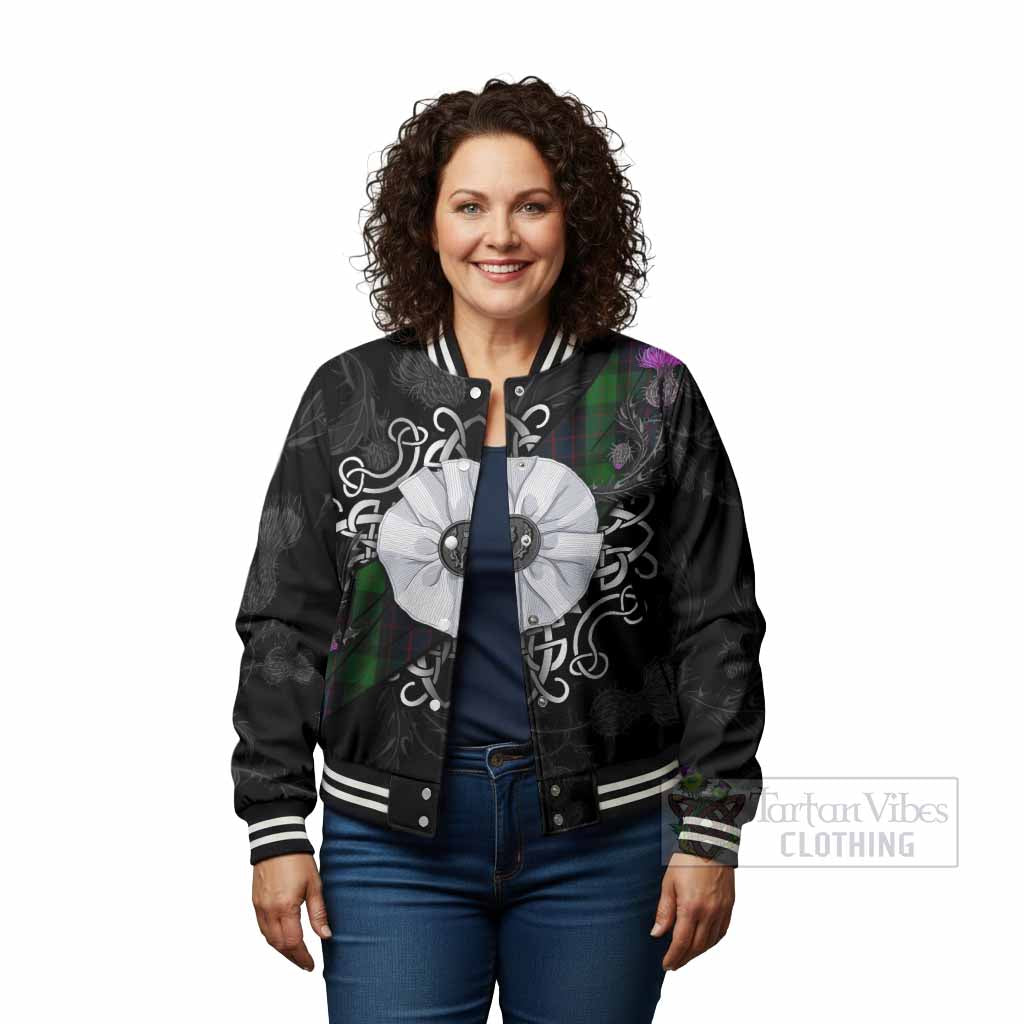 MacWilliam (McWilliam) Tartan Baseball Jacket Jacobite White Rose - Tartan Vibes Clothing