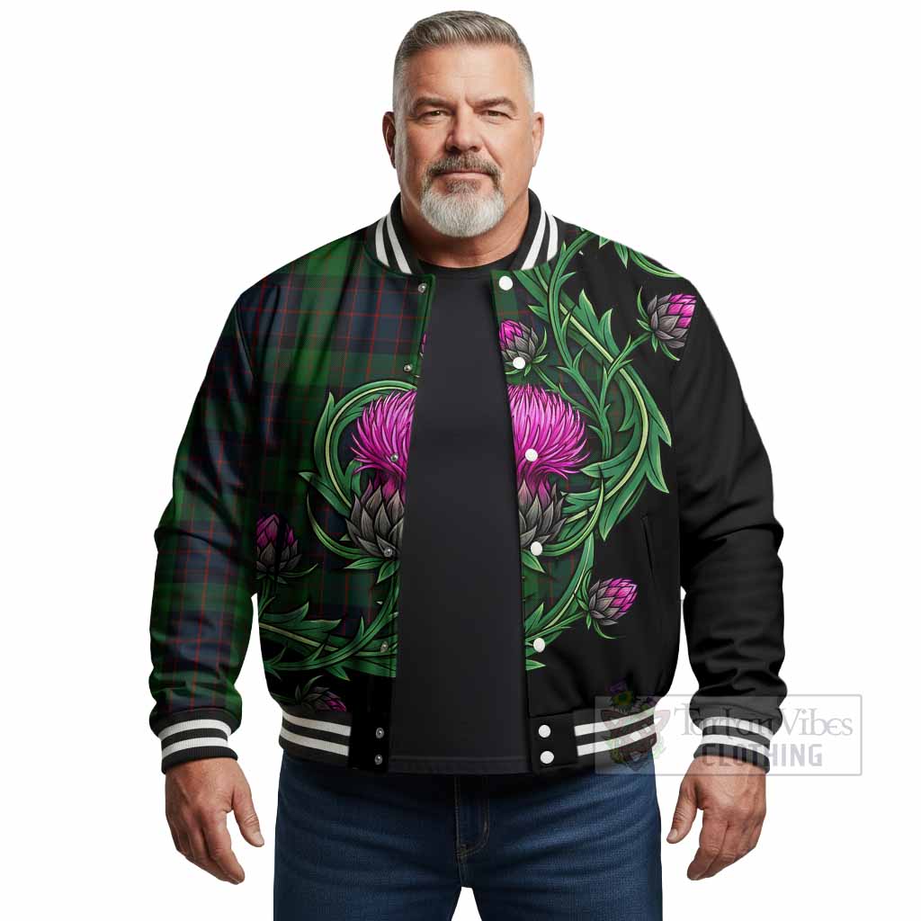 MacWilliam (McWilliam) Tartan Baseball Jacket Resilient Scottish Thistle - Tartan Vibes Clothing