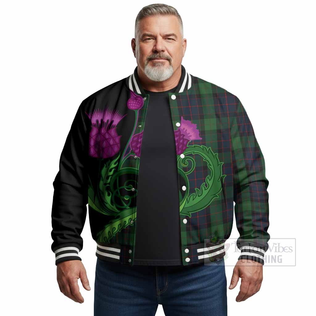 MacWilliam (McWilliam) Tartan Baseball Jacket Traditional Scottish Thistle - Tartan Vibes Clothing