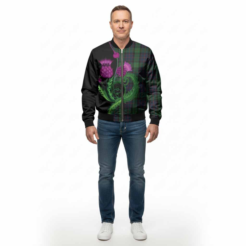 MacWilliam (McWilliam) Tartan Bomber Jacket Traditional Scottish Thistle