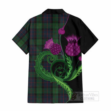 MacWilliam (McWilliam) Tartan Cotton Hawaiian Shirt Traditional Scottish Thistle