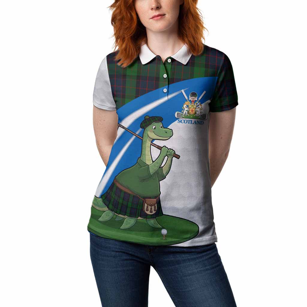 MacWilliam (McWilliam) Tartan Crest Golf Nessie Women Polo Shirt Loch Ness Monster Sporty Style