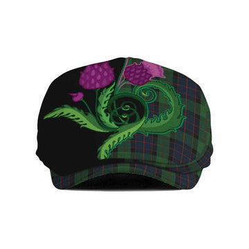 MacWilliam (McWilliam) Tartan Flat Cap, Jeff Cap Traditional Scottish Thistle