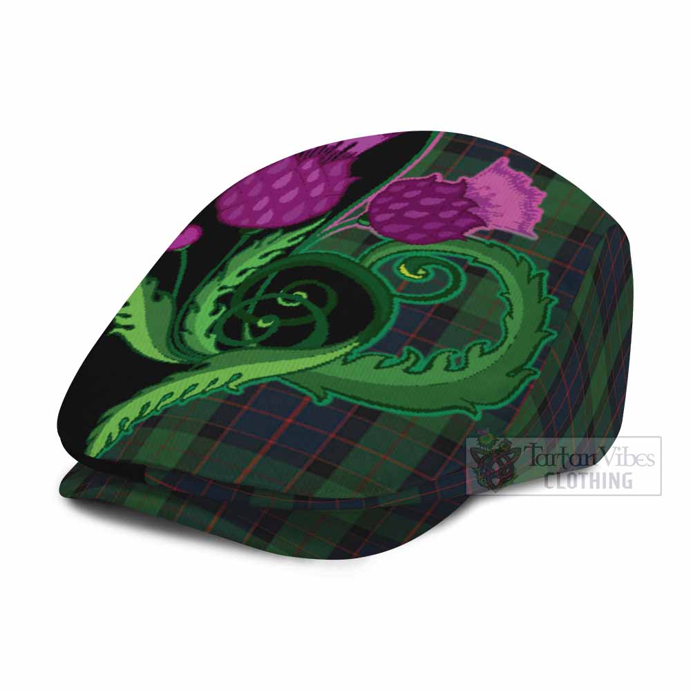 MacWilliam (McWilliam) Tartan Flat Cap, Jeff Cap Traditional Scottish Thistle