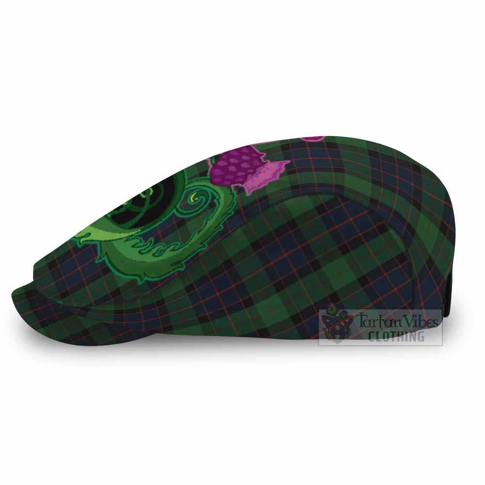 MacWilliam (McWilliam) Tartan Flat Cap, Jeff Cap Traditional Scottish Thistle