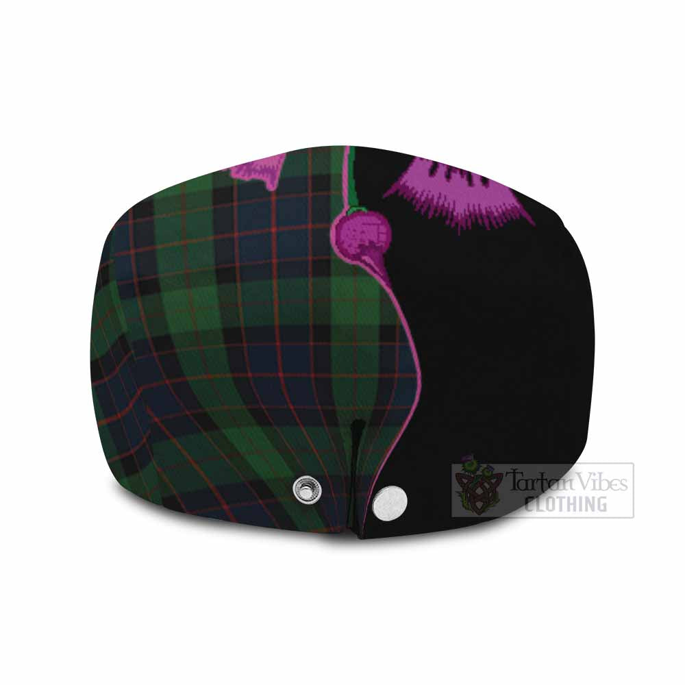 MacWilliam (McWilliam) Tartan Flat Cap, Jeff Cap Traditional Scottish Thistle