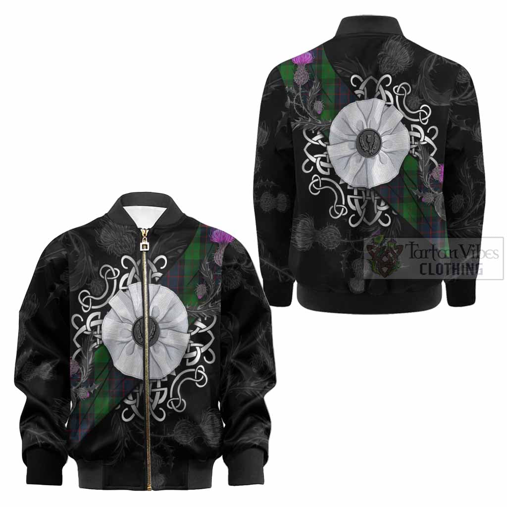 MacWilliam (McWilliam) Tartan Kid Bomber Jacket Jacobite White Rose - Tartan Vibes Clothing