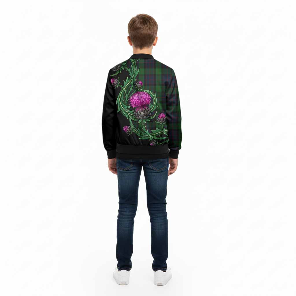 MacWilliam (McWilliam) Tartan Kid Bomber Jacket Resilient Scottish Thistle - Tartan Vibes Clothing