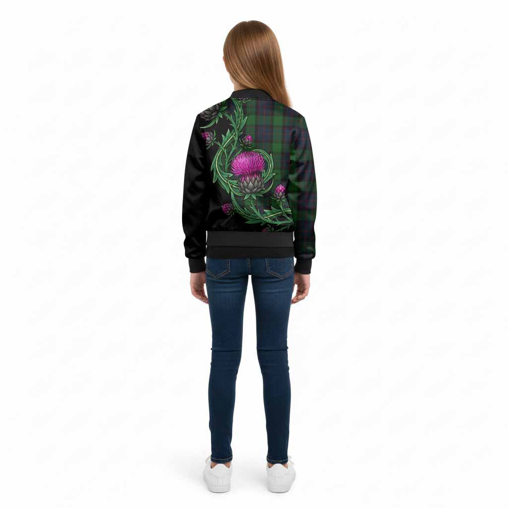 MacWilliam (McWilliam) Tartan Kid Bomber Jacket Resilient Scottish Thistle - Tartan Vibes Clothing