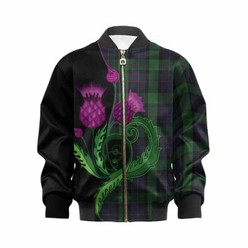 MacWilliam (McWilliam) Tartan Kid Bomber Jacket Traditional Scottish Thistle