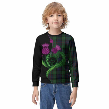 MacWilliam (McWilliam) Tartan Kid Knitted Sweatshirt Traditional Scottish Thistle