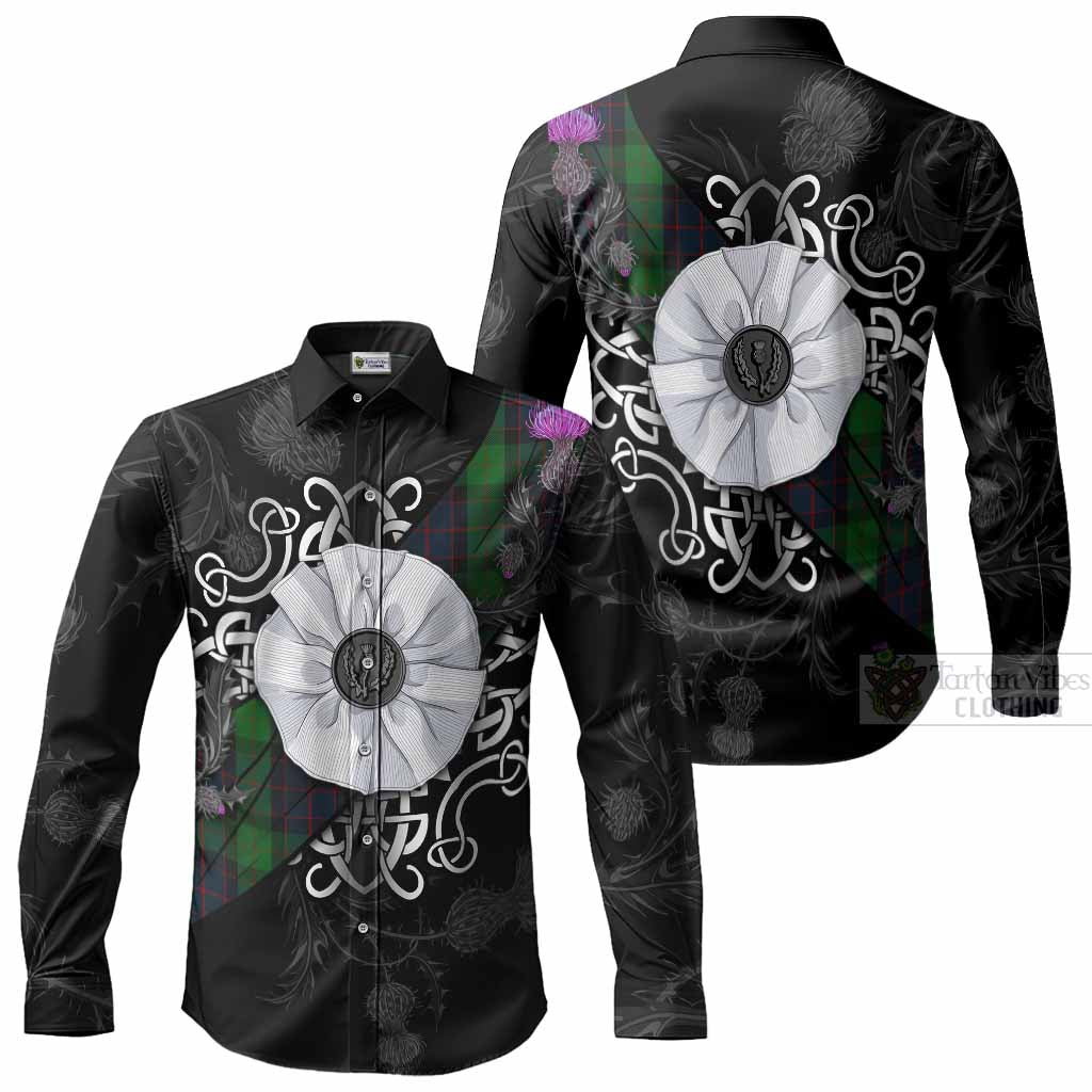MacWilliam (McWilliam) Tartan Long Sleeve Button Shirts Jacobite White Rose Men's Shirt - Tartan Vibes Clothing