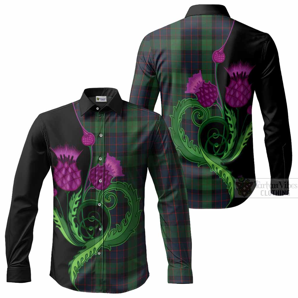 MacWilliam (McWilliam) Tartan Long Sleeve Button Shirts Traditional Scottish Thistle