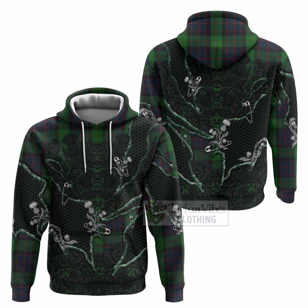 MacWilliam (McWilliam) Tartan Thistle Dark Gothic Hoodie - Tartan Vibes Clothing