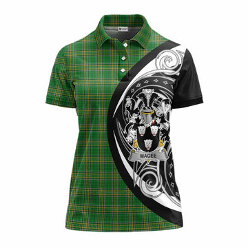 Tartan Vibes Clothing Magee Irish Clan Women's Polo Shirt Celtic Circle Style