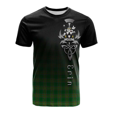 Tartan Vibes Clothing Magee Irish Clan Cotton T-shirt with Coat of Arms Erin Go Bragh Celtic Inspired