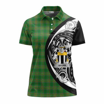 Tartan Vibes Clothing Maginn Irish Clan Women's Polo Shirt Celtic Circle Style