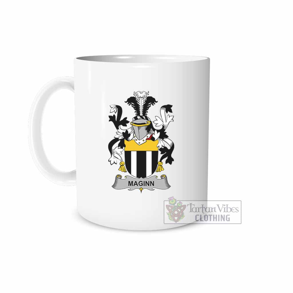 Tartan Vibes Clothing Maginn Irish Clan Coat of Arms Ceramic Mug