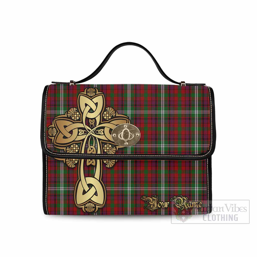Tartan Vibes Clothing Maguire Tartan Waterproof Canvas Bag Golden Thistle Celtic Cross Style