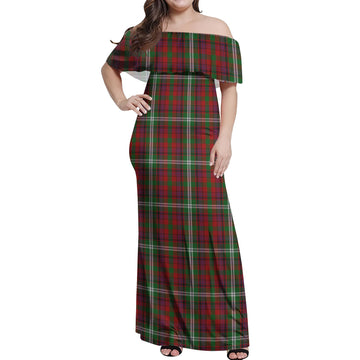 McGuire Tartan Off Shoulder Long Dress Women's Dress - Tartan Vibes Clothing