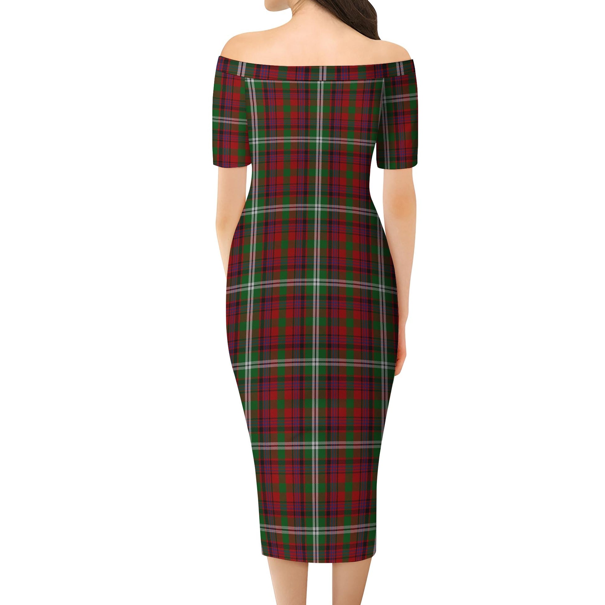McGuire Tartan Off Shoulder Lady Dress - Tartan Vibes Clothing