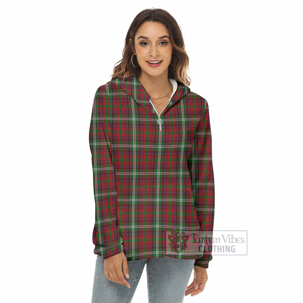 McGuire Tartan Women's Borg Fleece Hoodie with Half Zip - Tartan Vibes Clothing