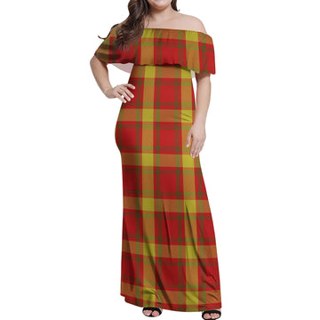 McGuire Modern Tartan Off Shoulder Long Dress Women's Dress - Tartan Vibes Clothing