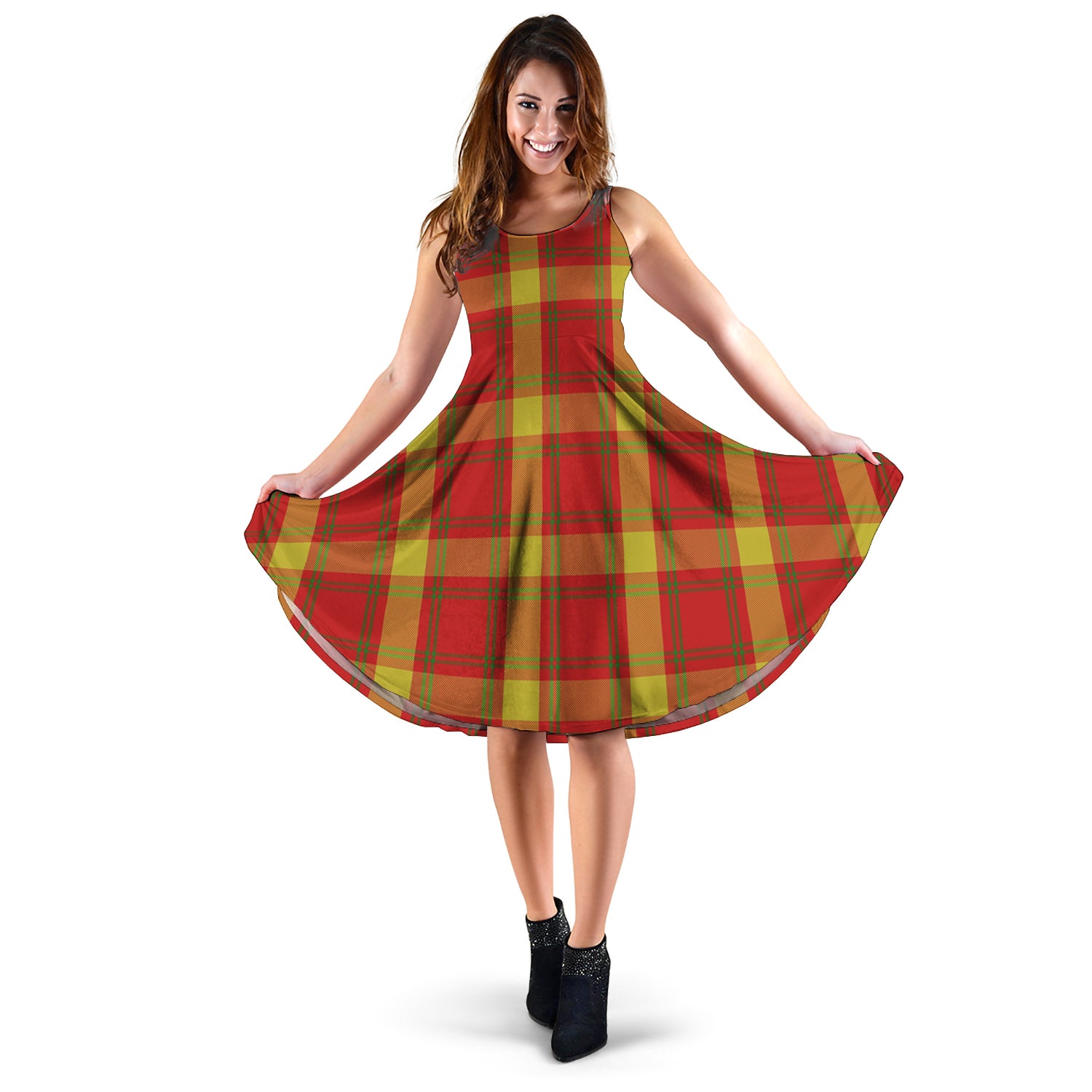 McGuire Modern Tartan Sleeveless Midi Womens Dress XL - Tartan Vibes Clothing