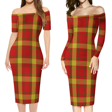 McGuire Modern Tartan Off Shoulder Lady Dress Women's Dress - Tartan Vibes Clothing