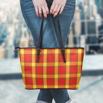 Maguire Modern Tartan Leather Tote Bag