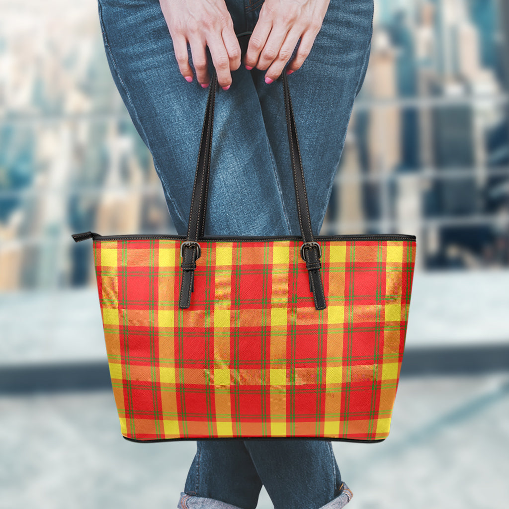McGuire Modern Tartan Leather Tote Bag - Tartan Vibes Clothing
