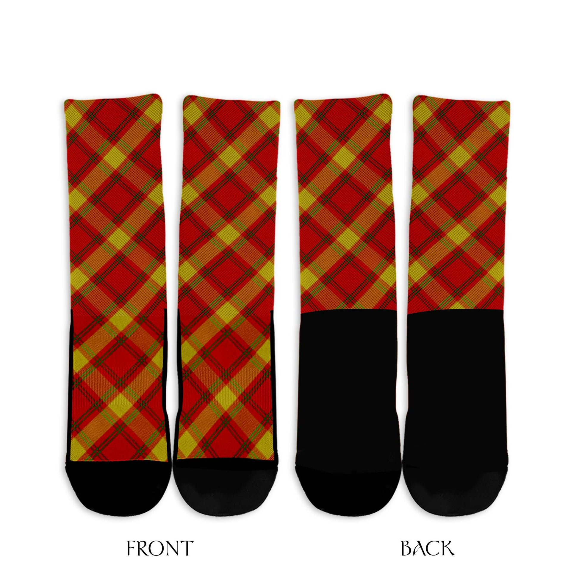 McGuire Modern Tartan Crew Socks Cross Style - Tartan Vibes Clothing