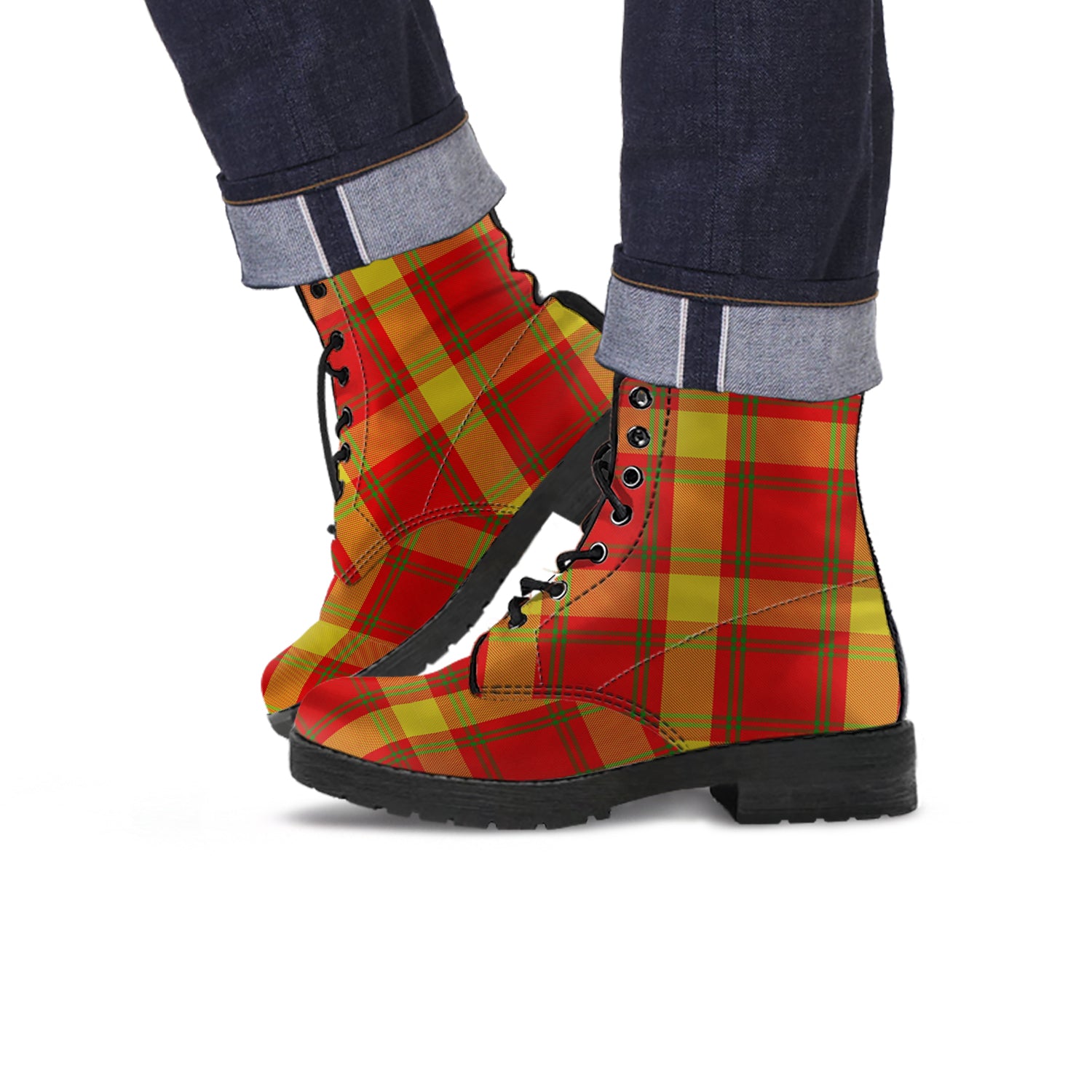 McGuire Modern Tartan Leather Boots - Tartan Vibes Clothing