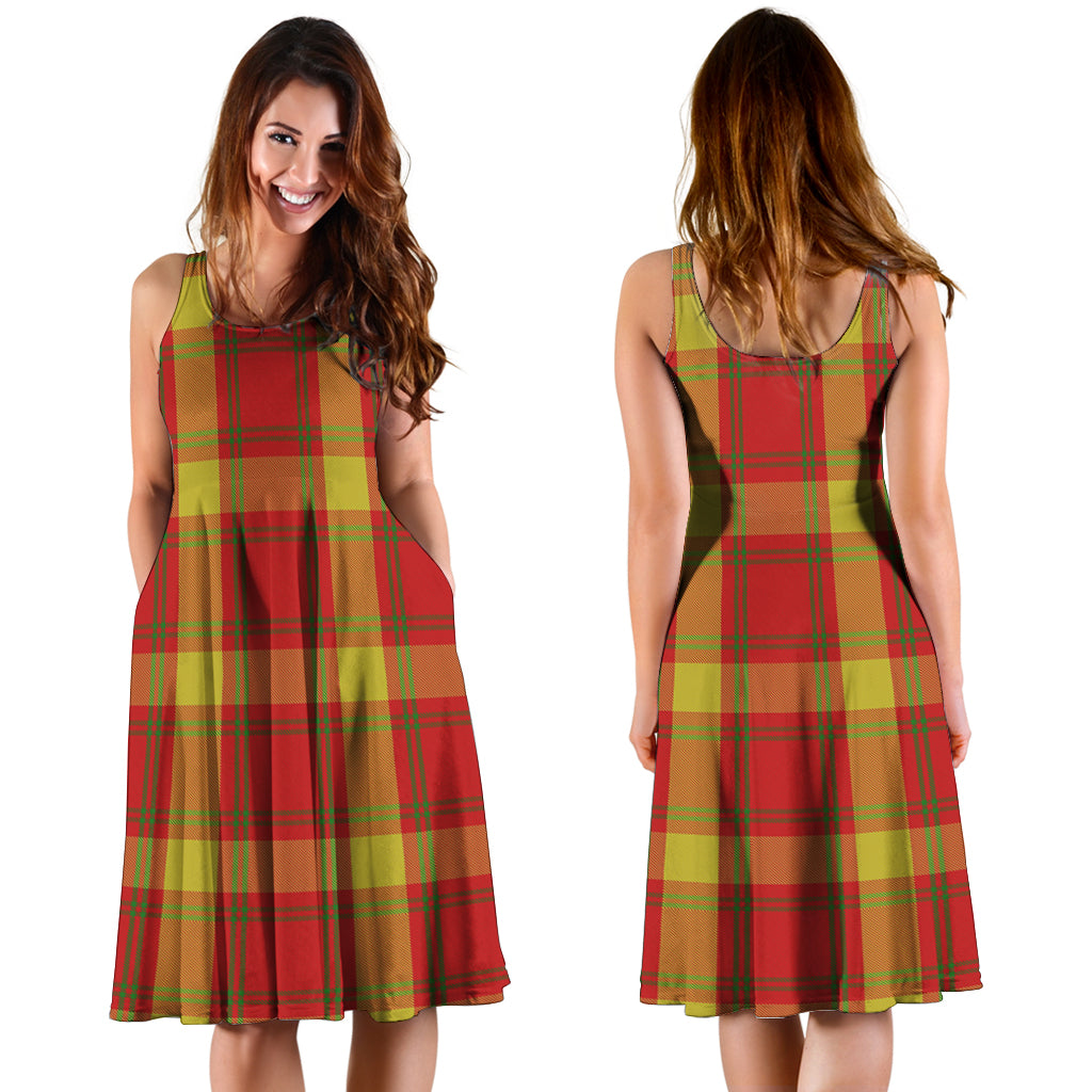 McGuire Modern Tartan Sleeveless Midi Womens Dress - Tartan Vibes Clothing
