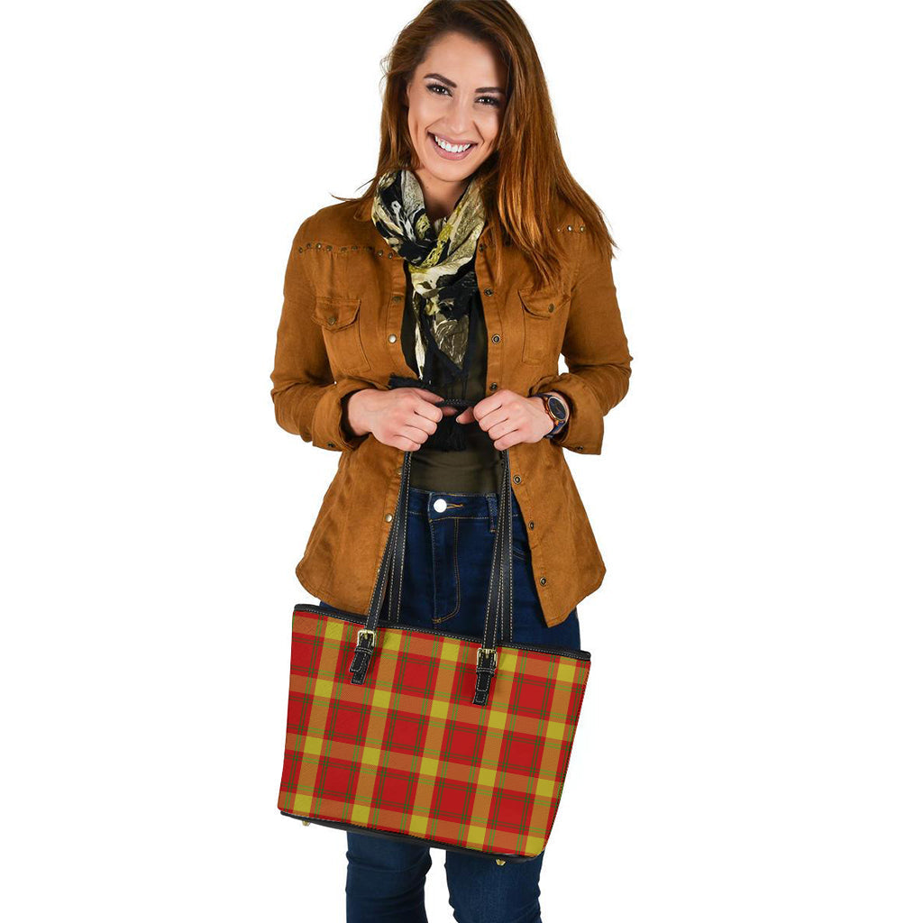 McGuire Modern Tartan Leather Tote Bag - Tartan Vibes Clothing