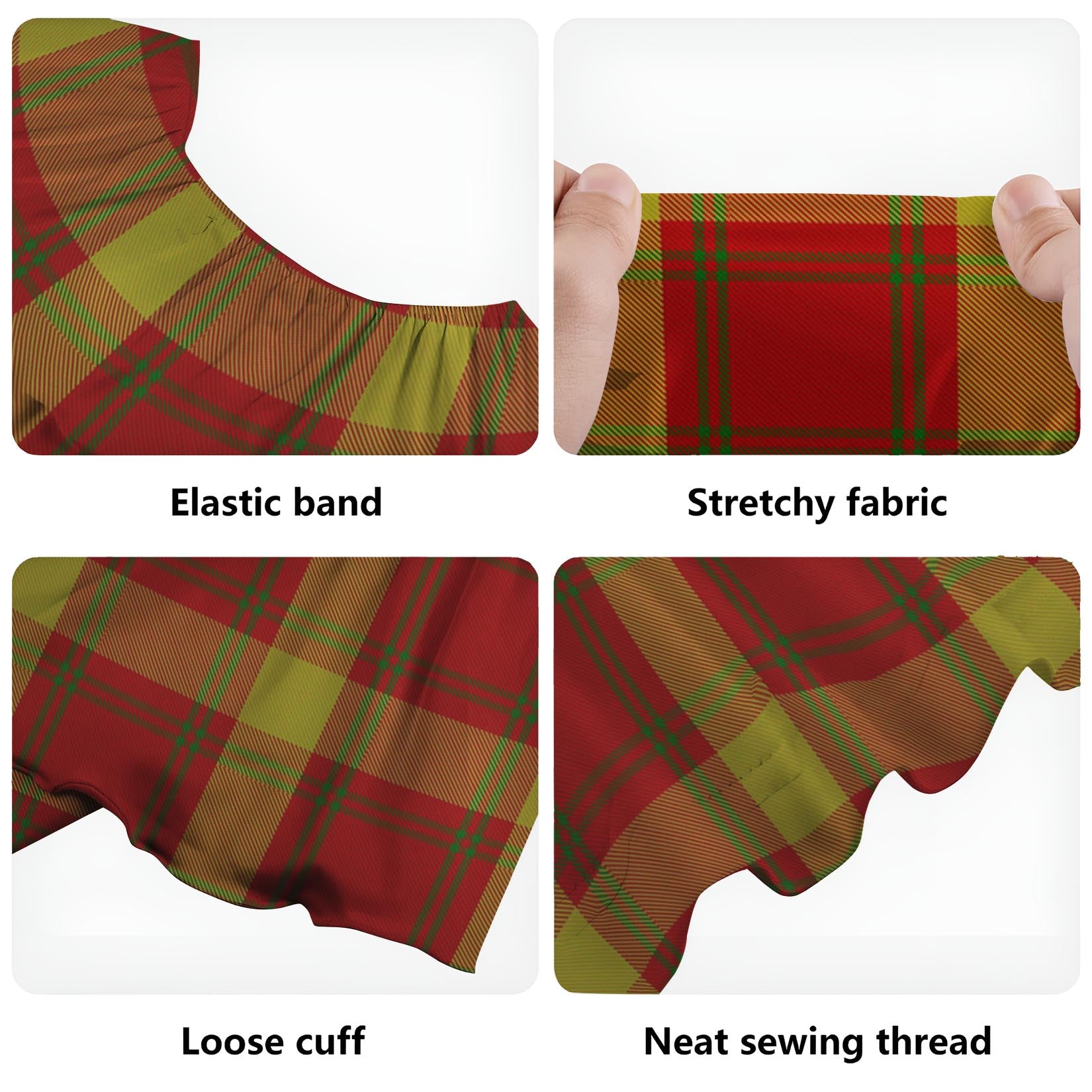 McGuire Modern Tartan Off Shoulder Long Dress - Tartan Vibes Clothing