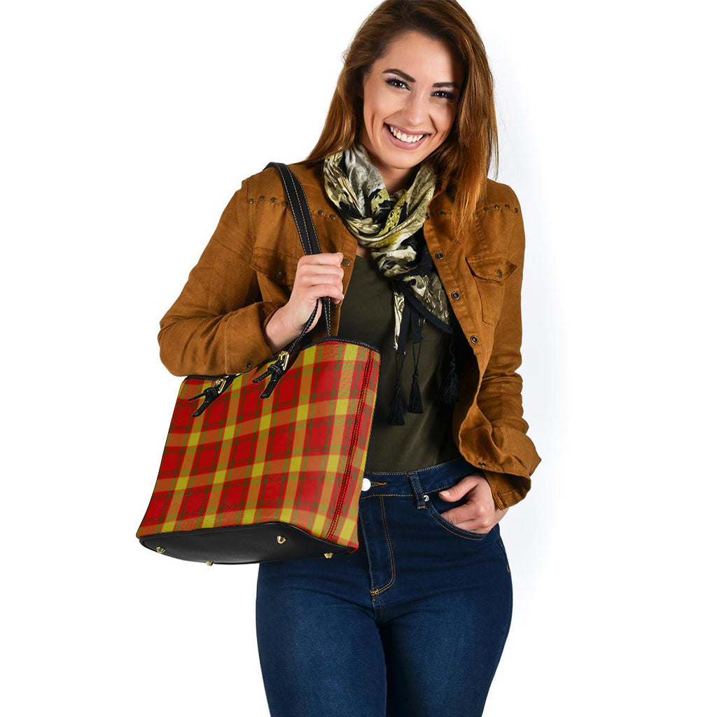 McGuire Modern Tartan Leather Tote Bag - Tartan Vibes Clothing