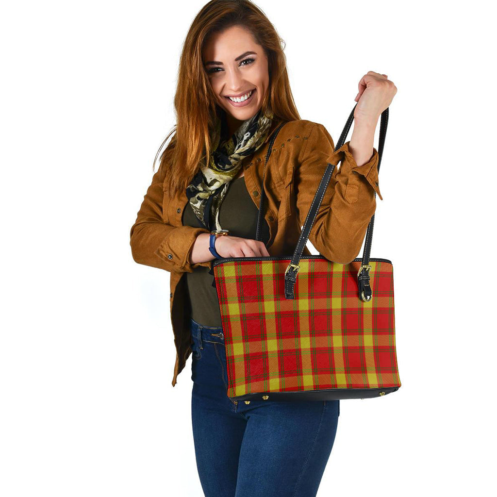 McGuire Modern Tartan Leather Tote Bag - Tartan Vibes Clothing