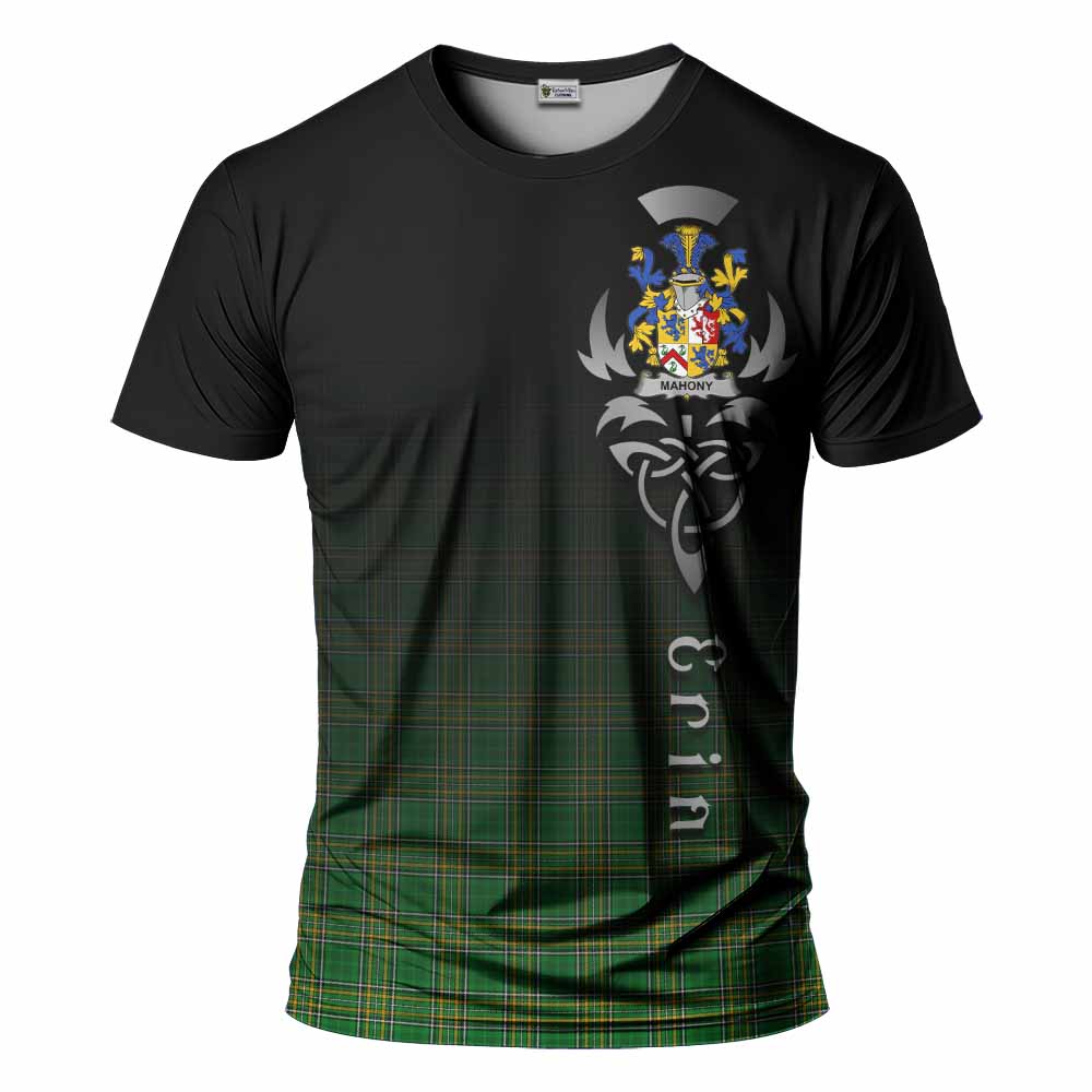 Tartan Vibes Clothing Mahony Irish Clan T-Shirt with Coat of Arms Erin Go Bragh Celtic Inspired