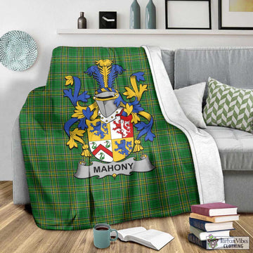 Mahony Irish Clan Tartan Blanket with Coat of Arms - Tartan Vibes Clothing