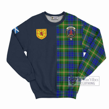Tartan Vibes Clothing Maitland Tartan Sweatshirt with Scottish Lion Royal Arm Half Style